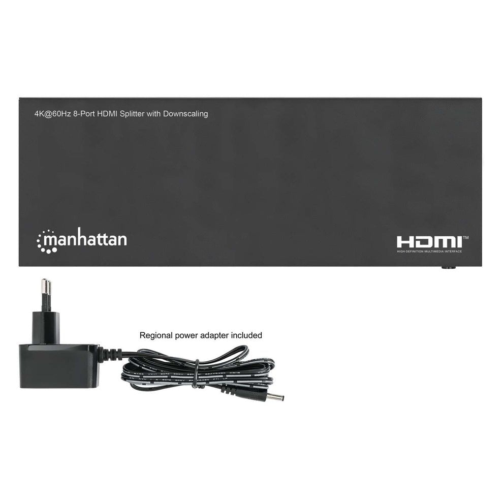 Manhattan 4k60hz 8-Port Hdmi-Splitter Con Downscaling
