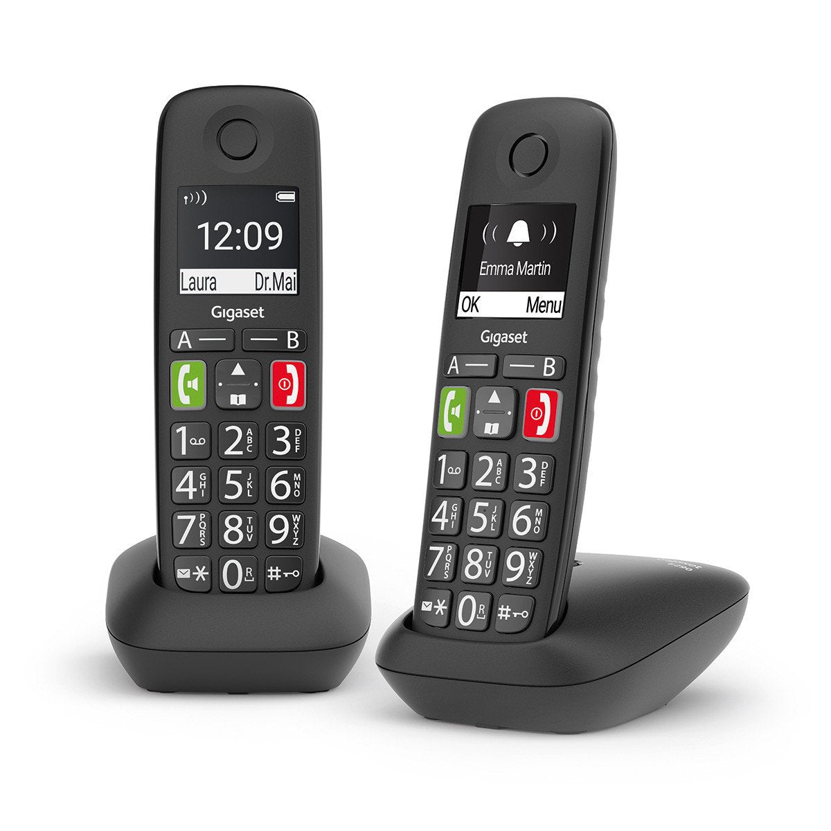 Gigaset E290 Duo Terminal De Teléfono Analógico Identificador De Llamadas Negro