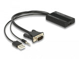 Delock Adaptador Hdmi A Vga Con Audio 25 Cm
