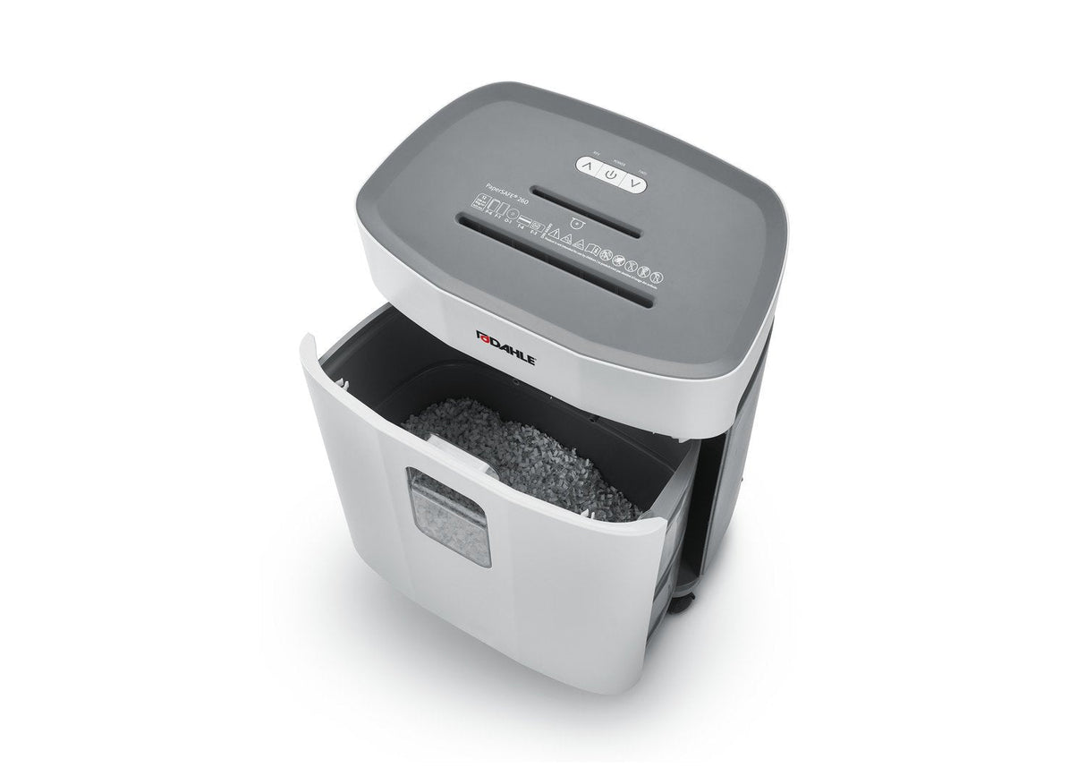 Dahle Papersafe 260 Destructora De Papel Manual 25l Con Ruedas - Destruye Hasta 12 Hojas - Corte En Particulas - Apta Para Papel, Tarjetas, Cd´S