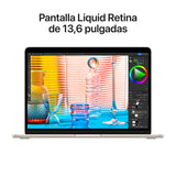 EAN 0195949900105 - Apple MacBook Air Apple M M2 Portátil 34,5 cm (13.6") 16 GB 256 GB SSD Wi-Fi 6 (802.11ax) macOS Sonoma Be imagen 5