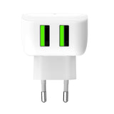 Cargador Red 2usb Led Blanco