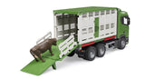 Bruder Scania Super 560r Camión De Transporte De Animales, Modelo De Vehículo Con 1 Ganado 3548
