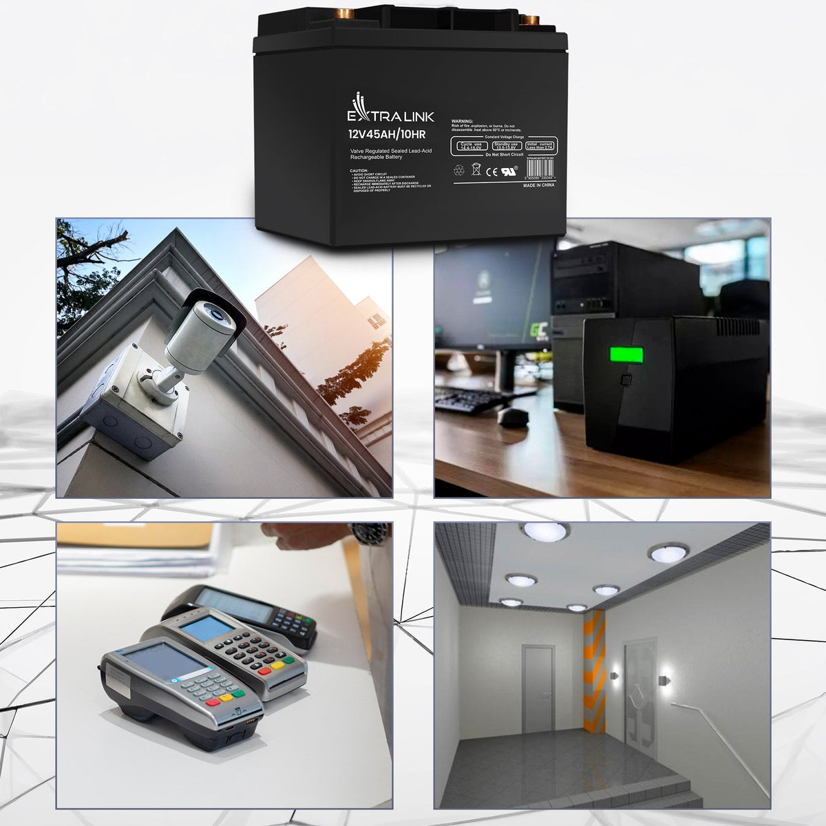Extralink Akumulator Battery Accumulator Agm 12v 45ah Sealed Lead Acid (Vrla)