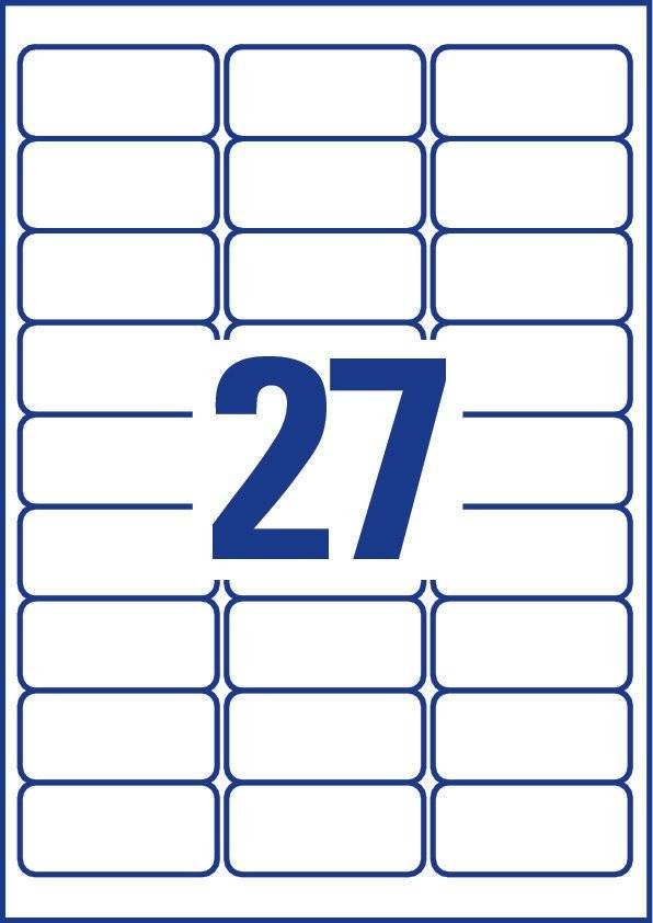 Avery Zweckform L6114-20 Self-Adhesive Label White Rounded Rectangle Permanent 540 Pc(S)