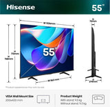EAN 6942351430447 - Hisense 55A6S 139,7 cm (55") 4K Ultra HD Smart TV Wifi Negro imagen 2
