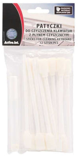Activejet Aoc-303 Sticks For Cleaning Keyboards (12 Pcs) With Liquid