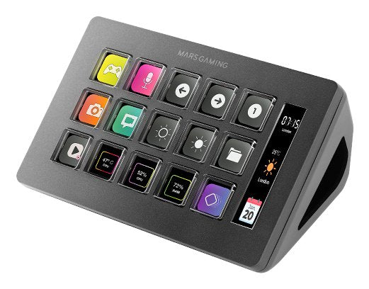 Stream Deck Slim Mars Gaming Msd-One 15 Teclas Lcd Negro
