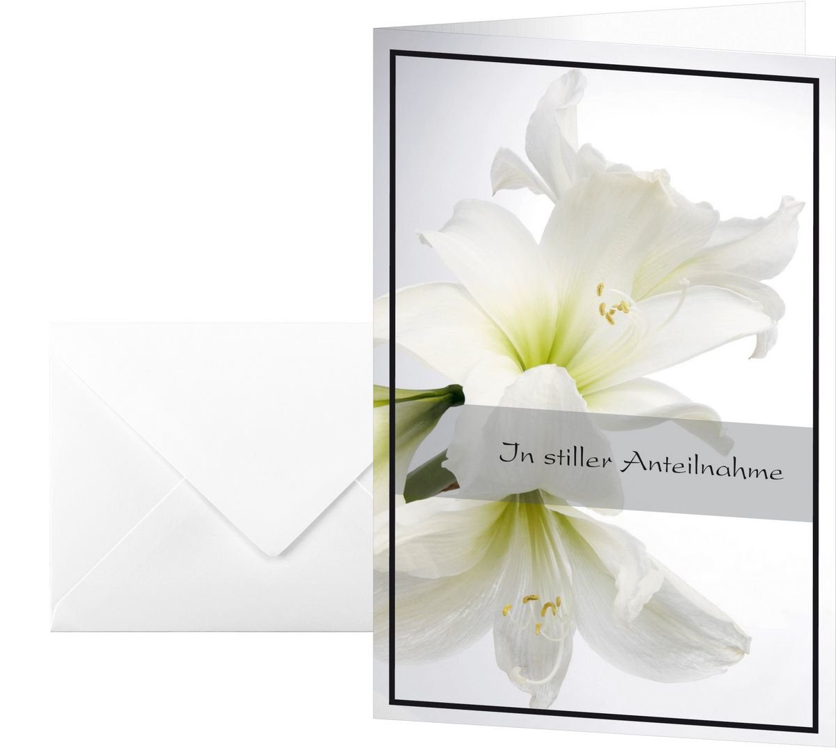 Sigel Trauerkarten Blanco Amaryllis Din A6