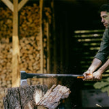 Hacha De Dividir Fiskars X-Series X36 Con Hoja En L, Hacha/Hacha Negro/Naranja, Mango Largo 1069109