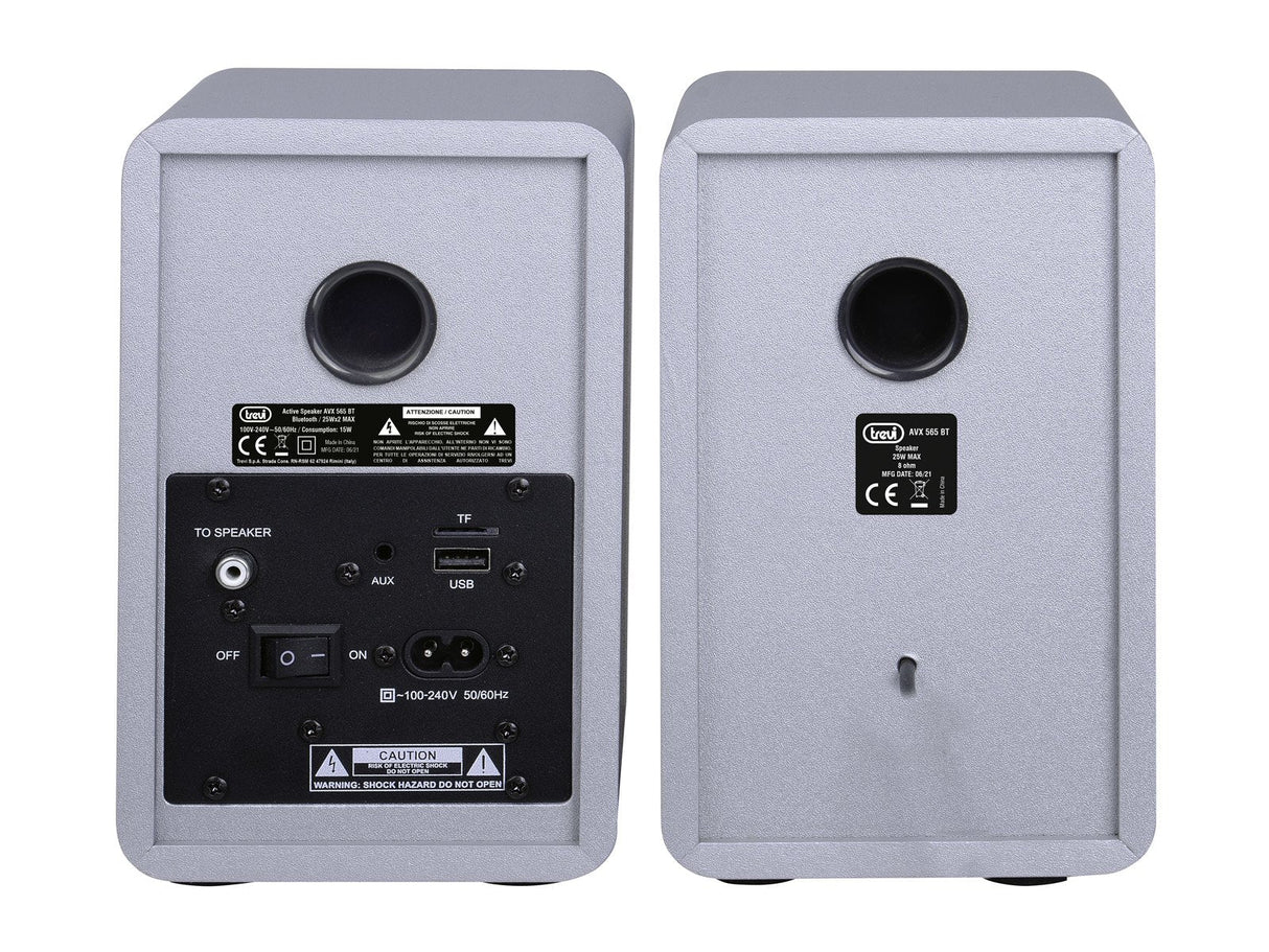 EAN 8011000027562 - Trevi AVX 565 BT conjunto de altavoces 50 W Universal Negro, Plata 2.0 canales De 2 vías imagen 4