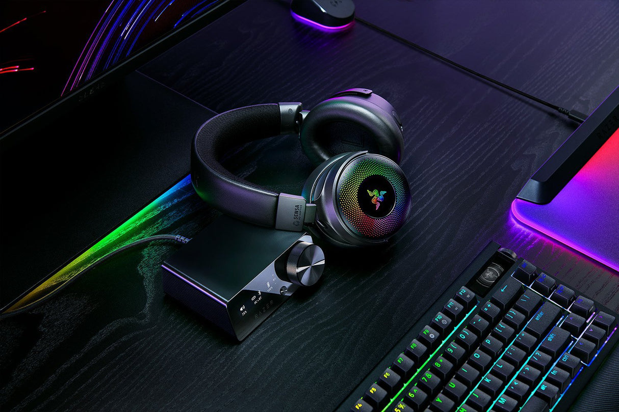 Razer Kraken V4 Pro  (Negro, Bluetooth 5.3, Usb-Dongle, Oled Control-Hub) Rz04-05160100-R3m1
