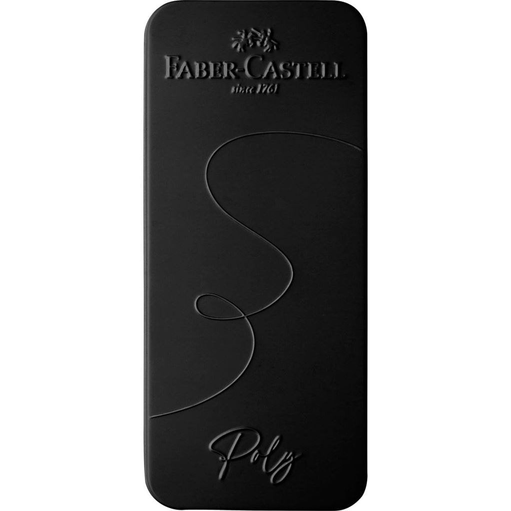 Faber-Castell Poly Pack De Boligrafo Poly Ball Y Pluma Estilografica Poly Pen Con Plumin B - Clip De Metal - Negro