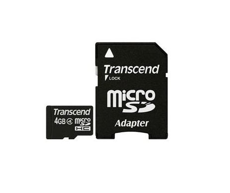 Transcend Micro Sd 4gb Clase 4 Sdhc + Adaptador