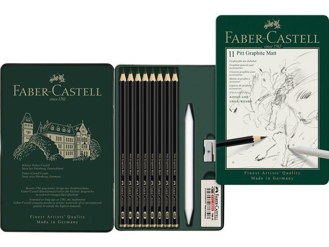 EAN 4005401152200 - Faber-Castell 115220 juego de pluma y lápiz de regalo Lápiz de grafito Caja metálica imagen 2