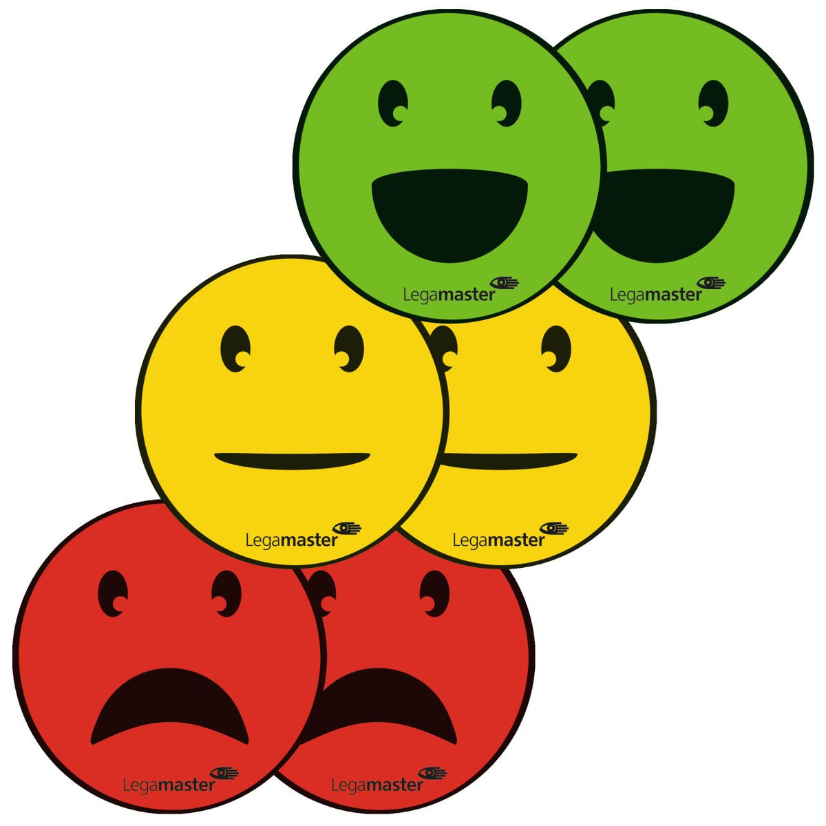 Legamaster Magnet Emoticon 7-123304 Sort 50mm 6 Ud./Pack.