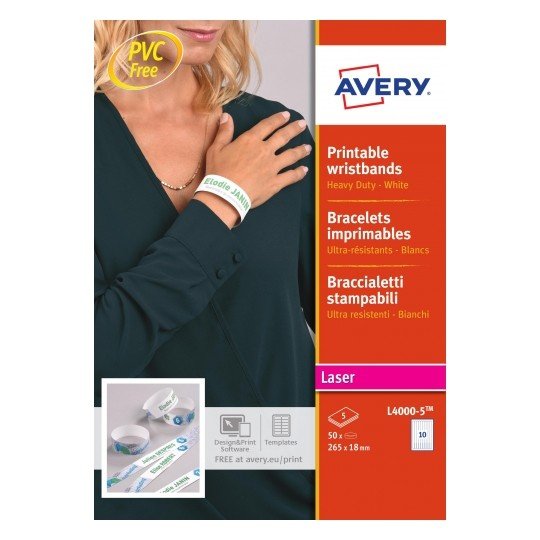 EAN 5014702134340 - Avery L4000-5 etiqueta de impresora Blanco Etiqueta para impresora autoadhesiva imagen 1