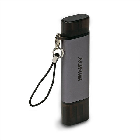 EAN 4002888433358 - Lindy 43335 lector de tarjeta USB 3.2 Gen 1 (3.1 Gen 1) Type-A/Type-C Negro, Gris imagen 1