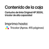 EAN 0199764694638 - HP 303XL High Yield Tri-color Original Ink Cartridge cartucho de tinta 1 pieza(s) Alto Cian, Magenta, Ama imagen 3