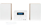 Thomson Micro Sound System Bt Radio Fm/Cd/Mp3/Usb Wood Finish White Mic121bt