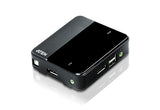 Aten Cs782dp Interruptor Kvm Negro (2 Port Usb Displayport Kvm Switch 4k)