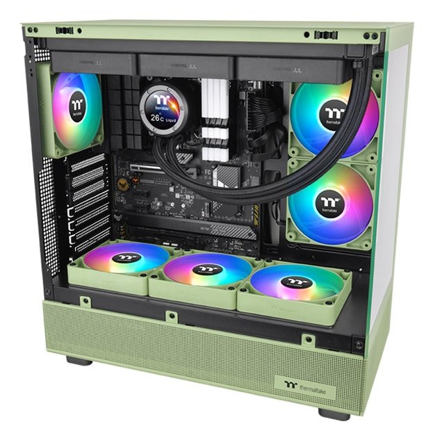 Ventilador Caja Thermaltake Ct120 Argb 2xvent Verde Matcha