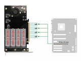Pci Express X16 Karte Zu 4 X Intern Nvme M.2 Key M Mit Kühlkörper Und Lüfter - Bifurcation