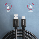 EAN 8595247906250 - Axagon BUCM3-AM10AB cable USB USB 3.2 Gen 1 (3.1 Gen 1) 1 m USB C USB A Negro imagen 2