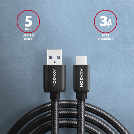 EAN 8595247906250 - Axagon BUCM3-AM10AB cable USB USB 3.2 Gen 1 (3.1 Gen 1) 1 m USB C USB A Negro imagen 2