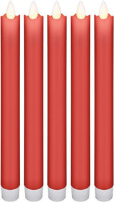 Juego De 5 Velas De Varilla De Cera Real Led Rojas, Incl. Control Remoto
Solución De Iluminación Hermosa Y Segura Para Muchas Ár