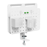 Organizador De Escritorio Activejet Apb-006w: Tablero Giratorio Perforado Con Organizador Vertical, En Gris Y Blanco