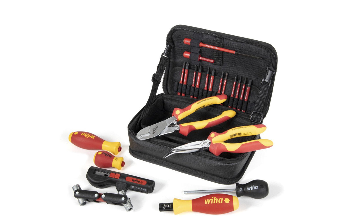 Juego De Herramientas De Instalación De Wallbox De Wiha (Rojo/Amarillo, 23 Piezas, Incl. Bolsa Funcional)