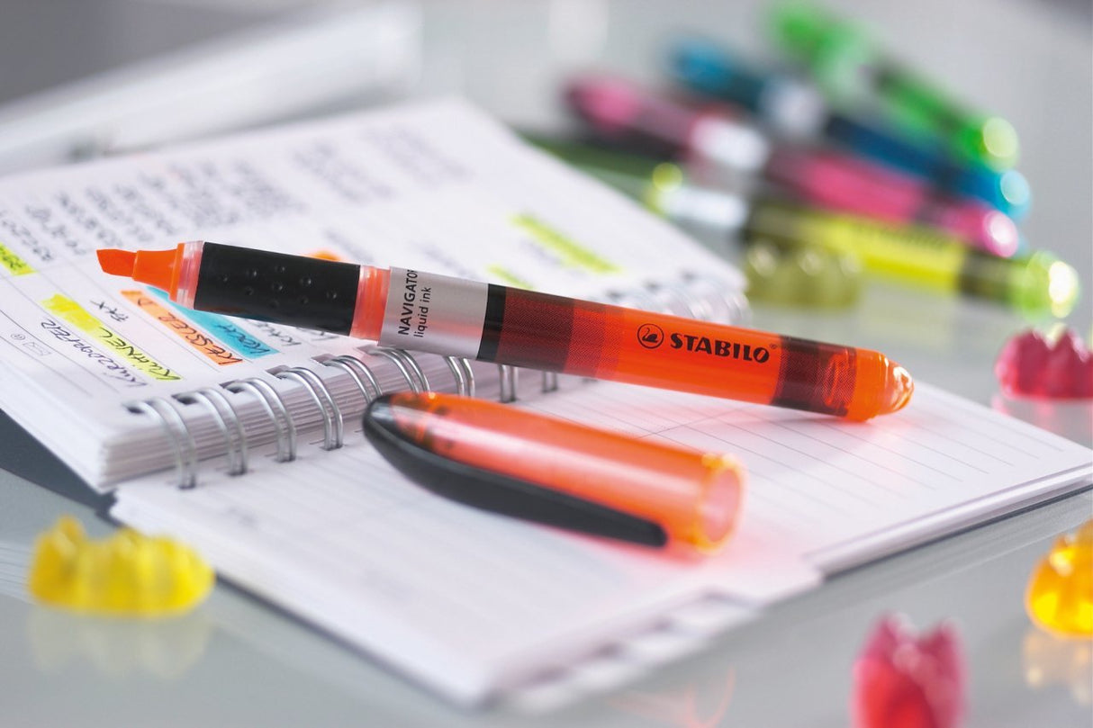 Stabilo Navigator Marcador Fluorescente Naranja -10u-