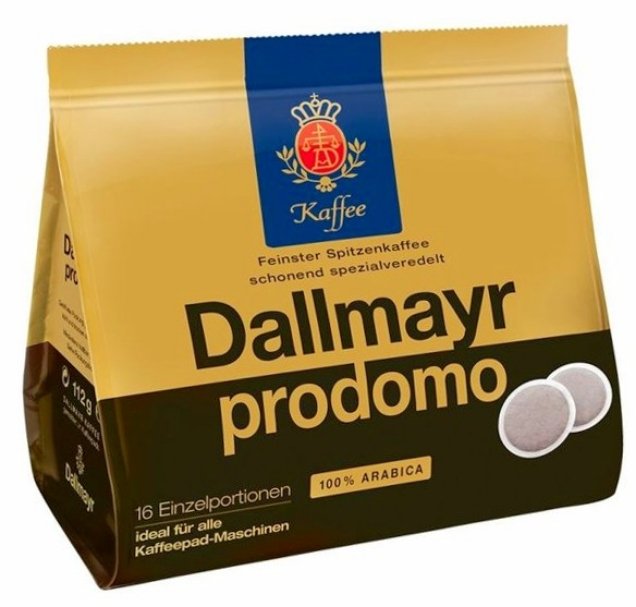 Dallmayr Prodomo Kaffeepads, Arabicabohnen 16 Unidades