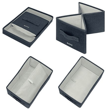 Leitz Fabric Small Storage Box With Lid Pack Of 2