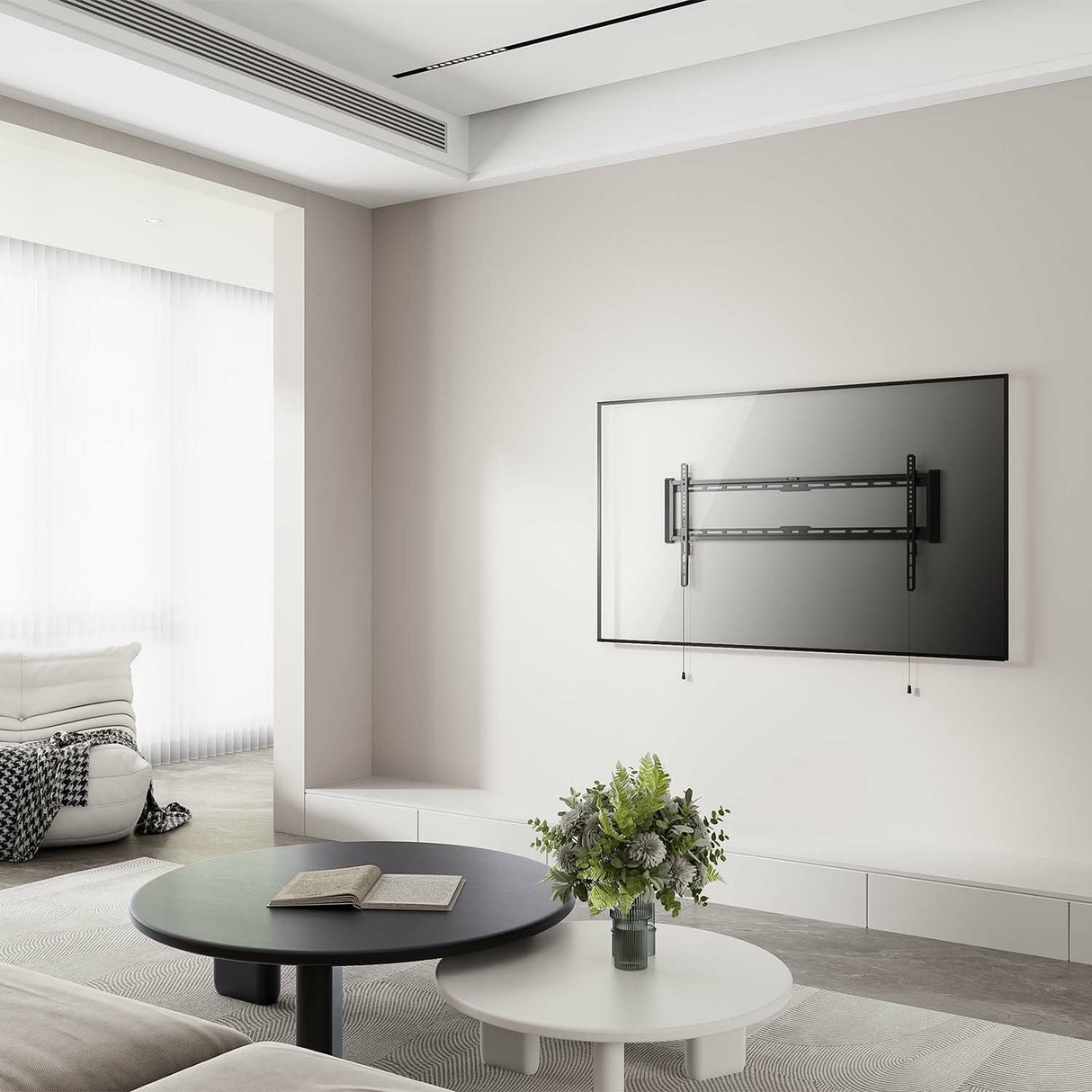 Aisens Soporte Eco Ultra Delgado Para Monitor/Tv 75kg De 43-90, Negro