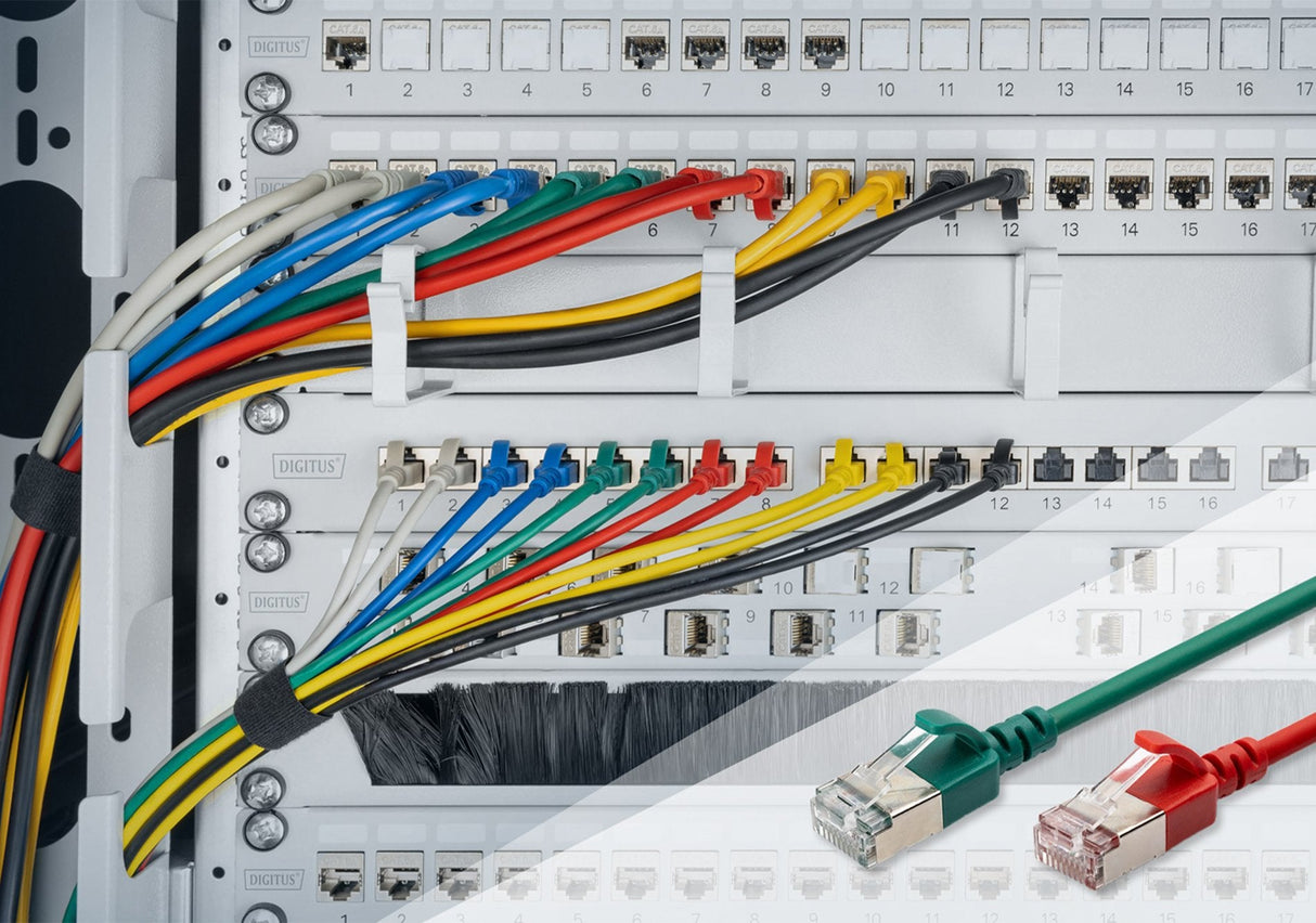 Digitus Cable De Red Cat 6a F/Ftp Slim 0,30m Verde 10 Unidades