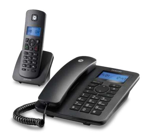 Motorola C4201 Negro Combo Teléfono Fijo Y Teléfono Inalámbrico