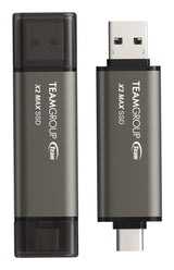 EAN 4711430805955 - Team Group X2 MAX 1 TB USB Type-A / USB Type-C 3.2 Gen 2 (3.1 Gen 2) Gris imagen 5