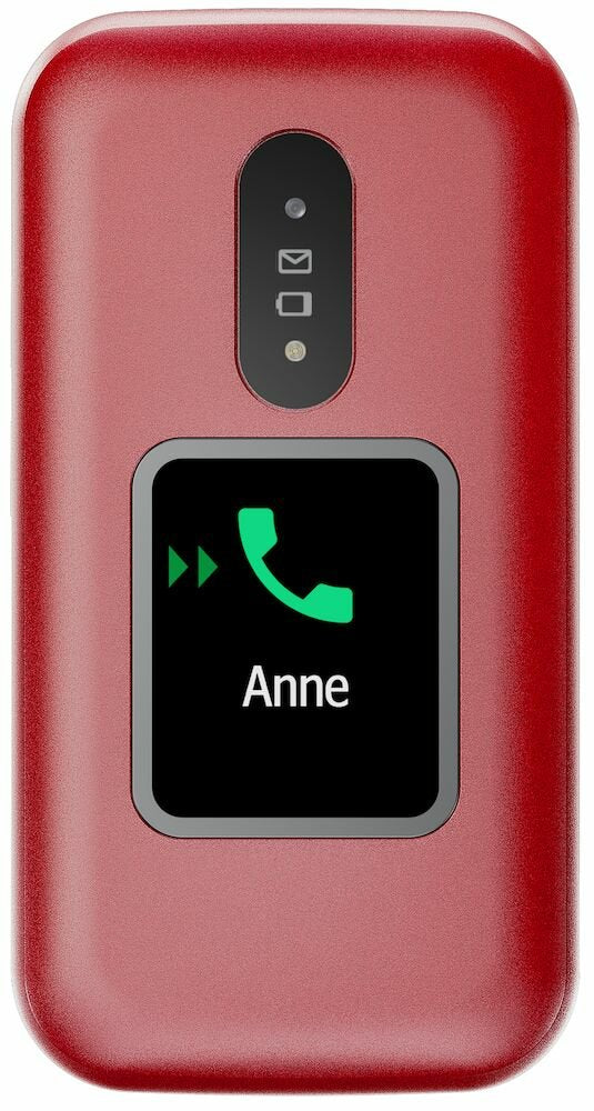 Doro 2880 4g, Grosstastenklapphandy, Rojo (Ohne Netzteil)
