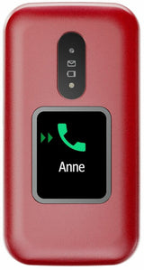 Doro 2880 4g, Grosstastenklapphandy, Rojo (Ohne Netzteil)