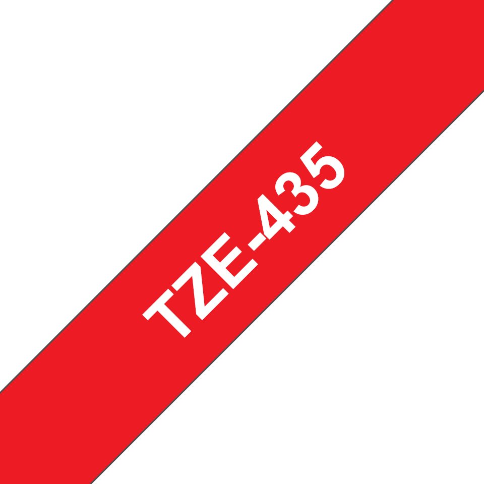 EAN 4977766686297 - Brother TZE-435 cinta para impresora de etiquetas Blanco sobre rojo imagen 1