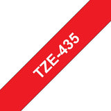 EAN 4977766686297 - Brother TZE-435 cinta para impresora de etiquetas Blanco sobre rojo imagen 1