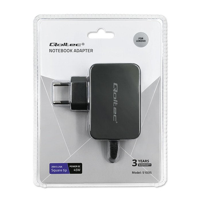 EAN 5901878510354 - Qoltec 51035 adaptador e inversor de corriente Interior 45 W Negro imagen 8