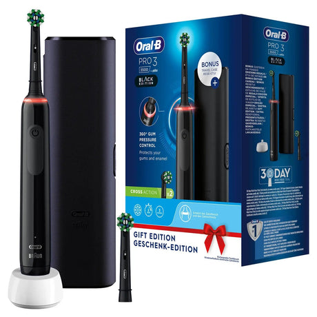 EAN 8006540759912 - Oral-B Pro 3 3500 Adulto Cepillo dental giratorio Negro imagen 1
