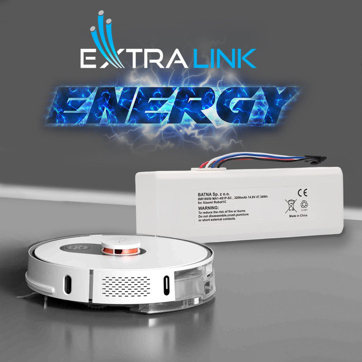Bateria Xiaomi Robot 1c Inr18650 Ma1-4s1p-Sc, 3200mah, 47.36wh