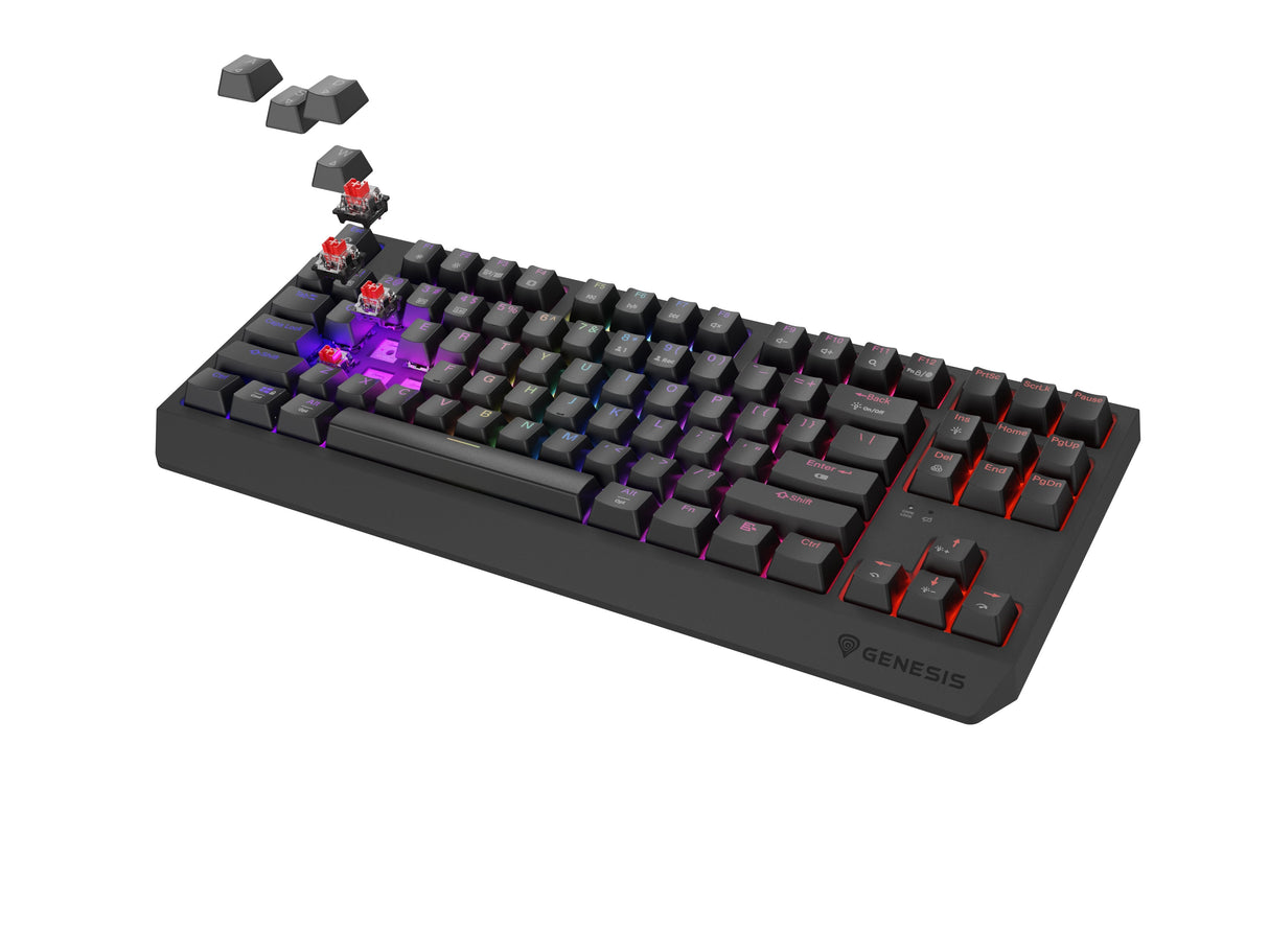 Genesis Thor 230 Tkl Wireless Czarna Rgb Outemu Red