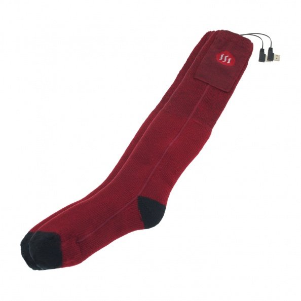Calcetines Calefactados Glovii Banco De Energía Tamaño L (41-46), Rojo, Baterías, Cargador Y Control Remoto Incluidos, Gq3l