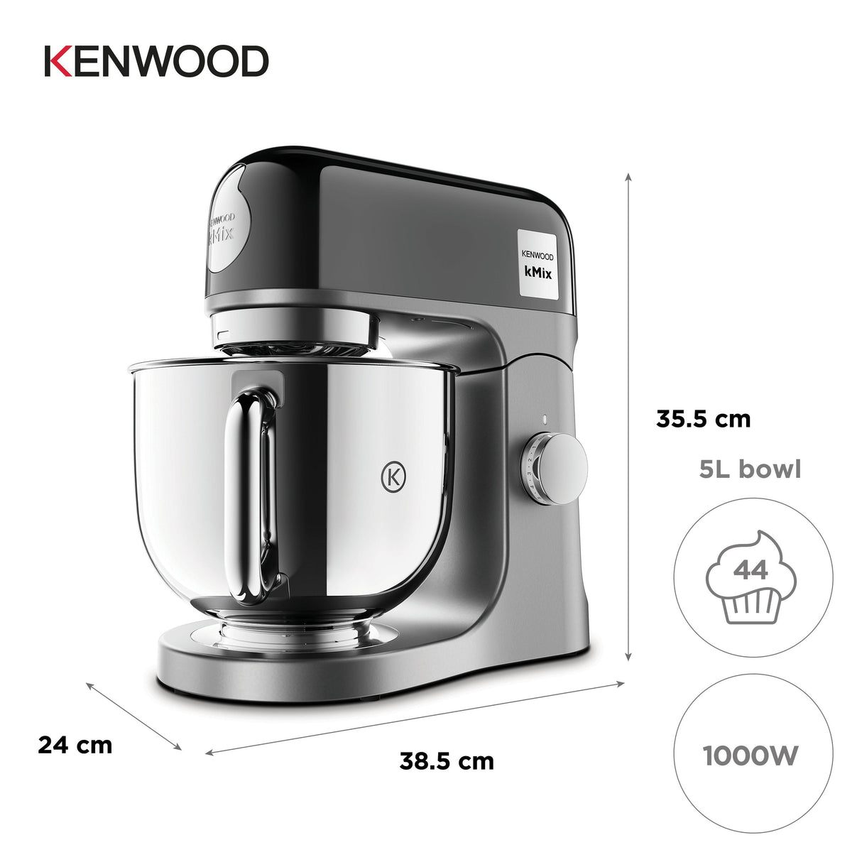 Kenwood Kmx760bc, Robot De Cocina Plateado/Negro
