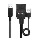 Lindy 43357 Hub De Interfaz Usb 3.2 Gen 2 (3.1 Gen 2) Type-A 100 Mbit/S Negro
